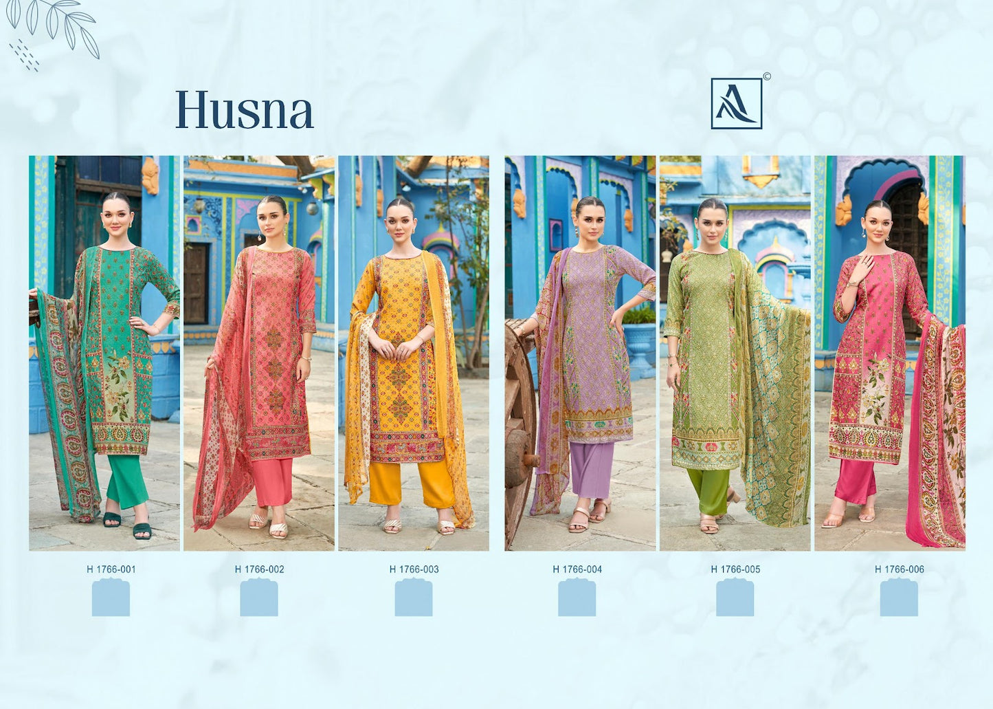Husna Alok Simmer Karachi Salwar Suits Exporter Ahmedabad