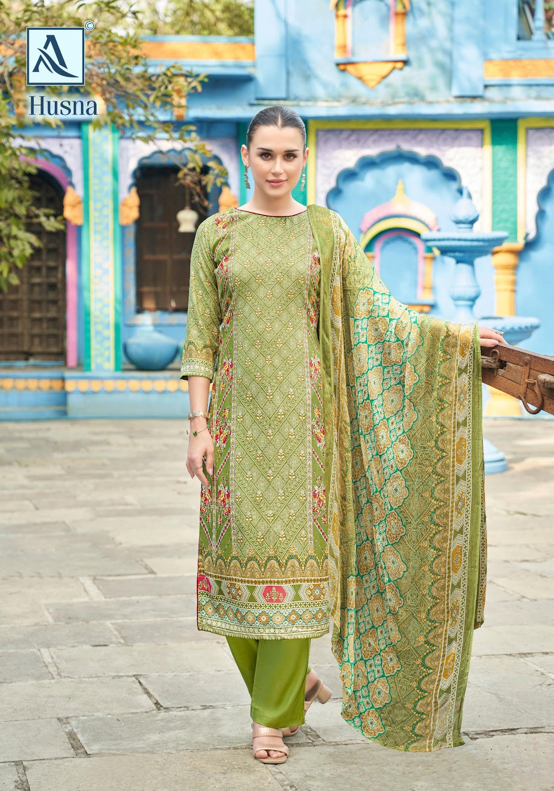 Husna Alok Simmer Karachi Salwar Suits Exporter Ahmedabad