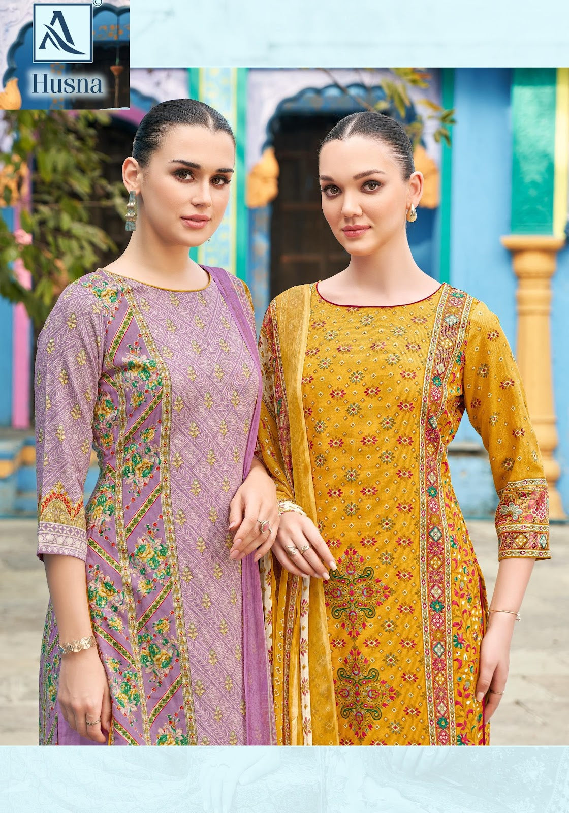 Husna Alok Simmer Karachi Salwar Suits Exporter Ahmedabad