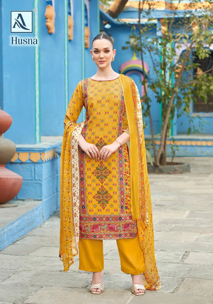 Husna Alok Simmer Karachi Salwar Suits Exporter Ahmedabad