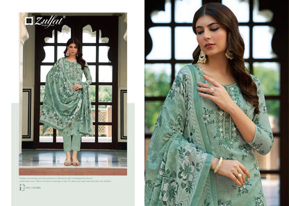 Husna Zulfat Designer Cotton Karachi Salwar Suits Exporter India