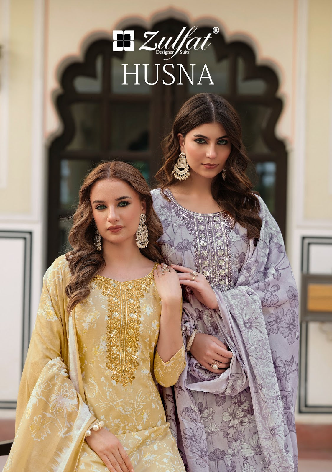 Husna Zulfat Designer Cotton Karachi Salwar Suits Exporter India