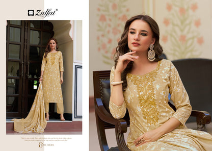 Husna Zulfat Designer Cotton Karachi Salwar Suits Exporter India