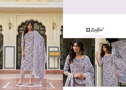 Husna Zulfat Designer Cotton Karachi Salwar Suits Exporter India