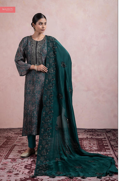 Husnaar Naariti Tussar Silk Pant Style Suits Supplier India