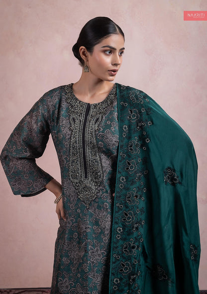 Husnaar Naariti Tussar Silk Pant Style Suits Supplier India