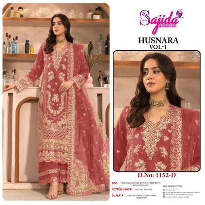 Husnara Vol 1 Sajida Pure Dola Pakistani Salwar Suits Exporter Ahmedabad