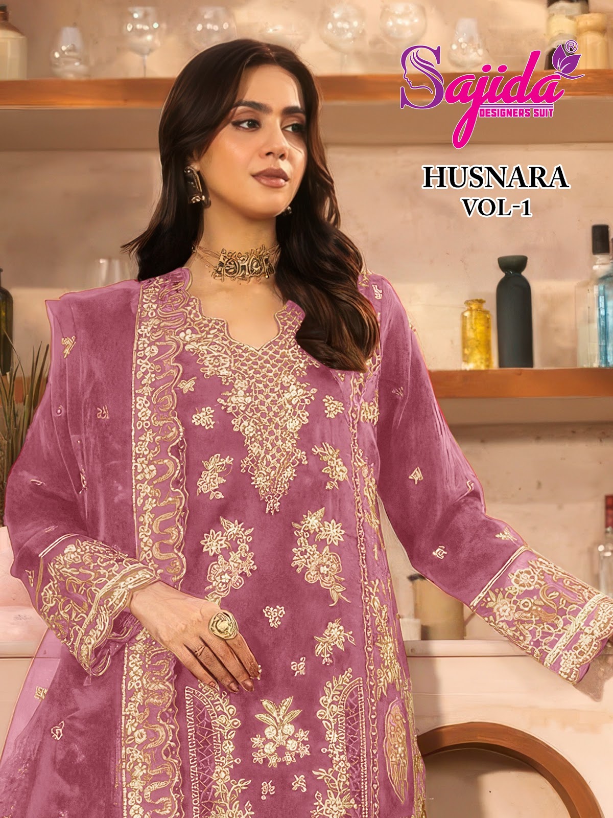 Husnara Vol 1 Sajida Pure Dola Pakistani Salwar Suits Exporter Ahmedabad