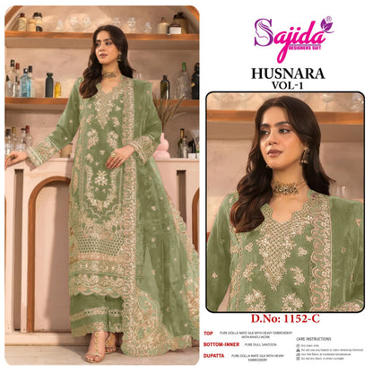 Husnara Vol 1 Sajida Pure Dola Pakistani Salwar Suits Exporter Ahmedabad