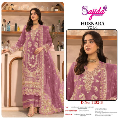 Husnara Vol 1 Sajida Pure Dola Pakistani Salwar Suits Exporter Ahmedabad