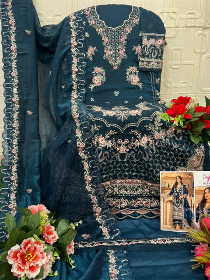 Husnara Vol 2 Sajida Crunchy Silk Pakistani Salwar Suits Manufacturer India