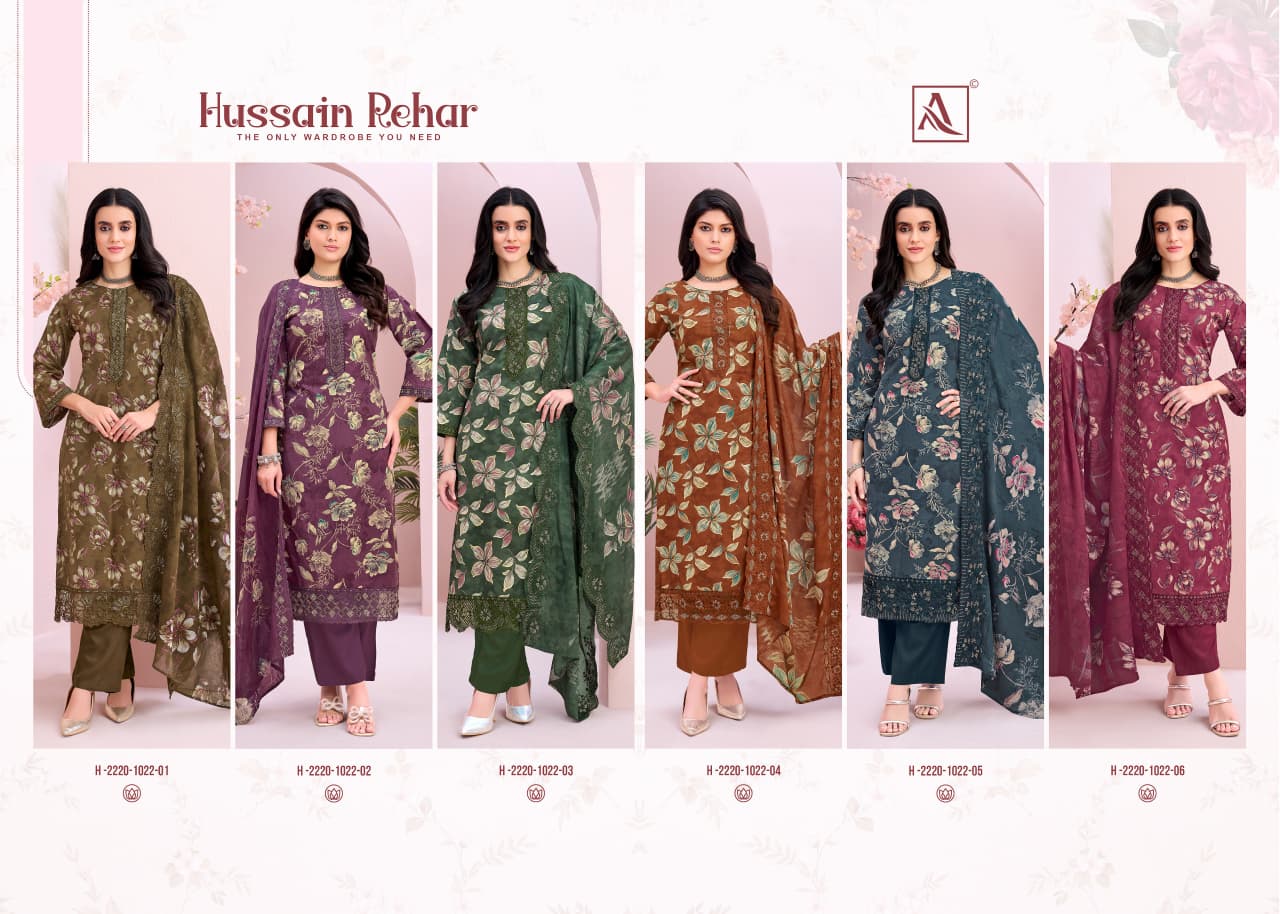 Hussain Rehar Alok Cambric Cotton Karachi Salwar Suits Wholesale Price