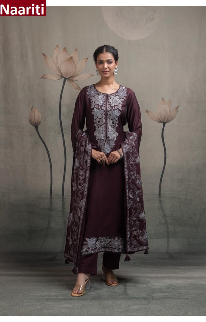 Husva 2864 Naariti Pashmina Suits Wholesaler India