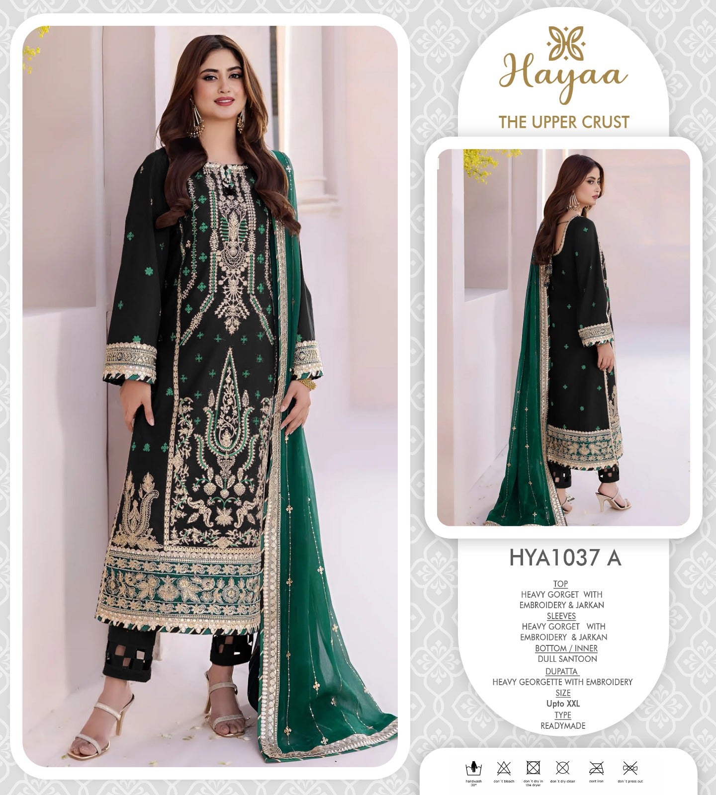 Hya 1037 Safa Creation Georgette Pakistani Readymade Suits Exporter Ahmedabad