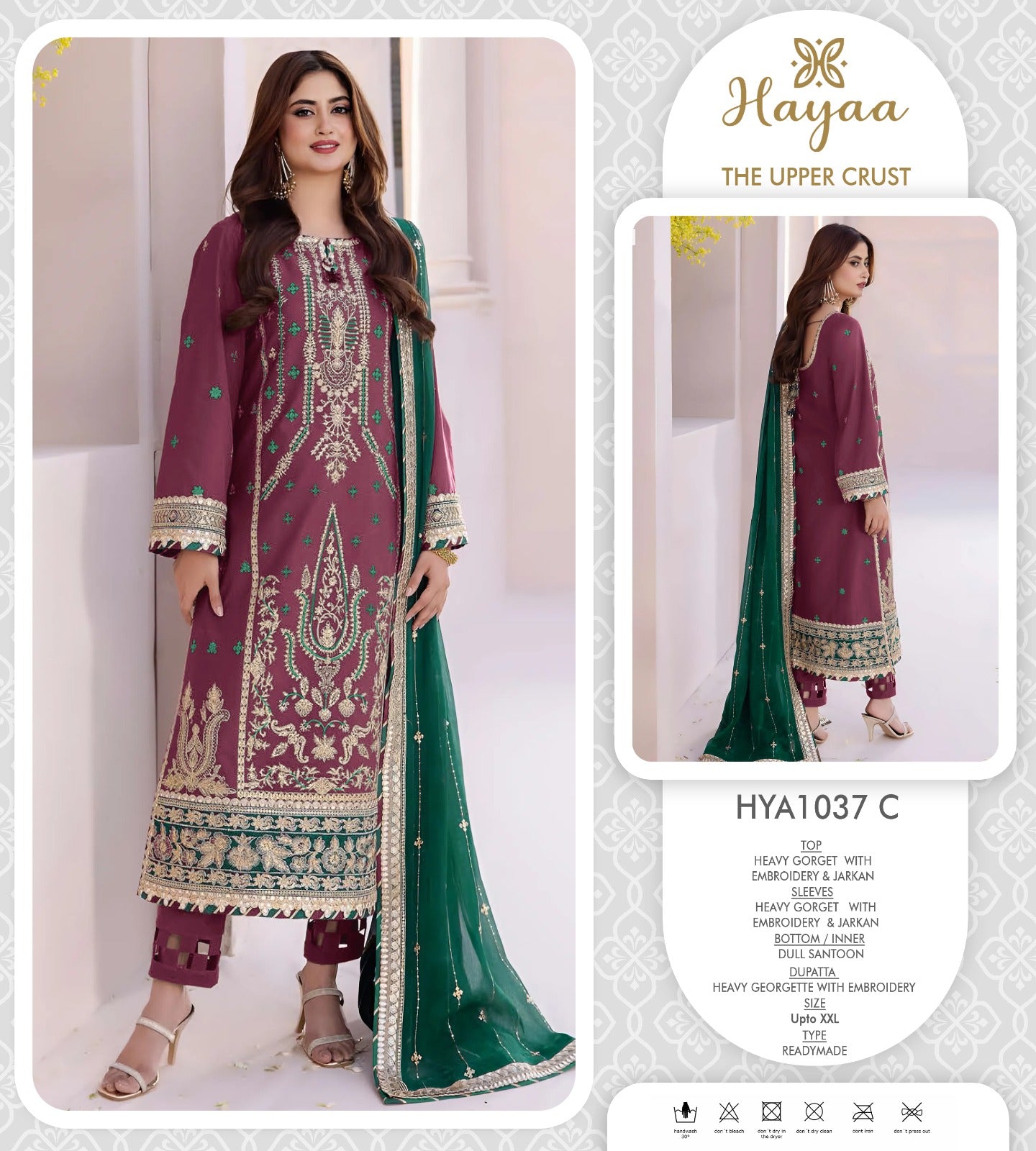 Hya 1037 Safa Creation Georgette Pakistani Readymade Suits Exporter Ahmedabad