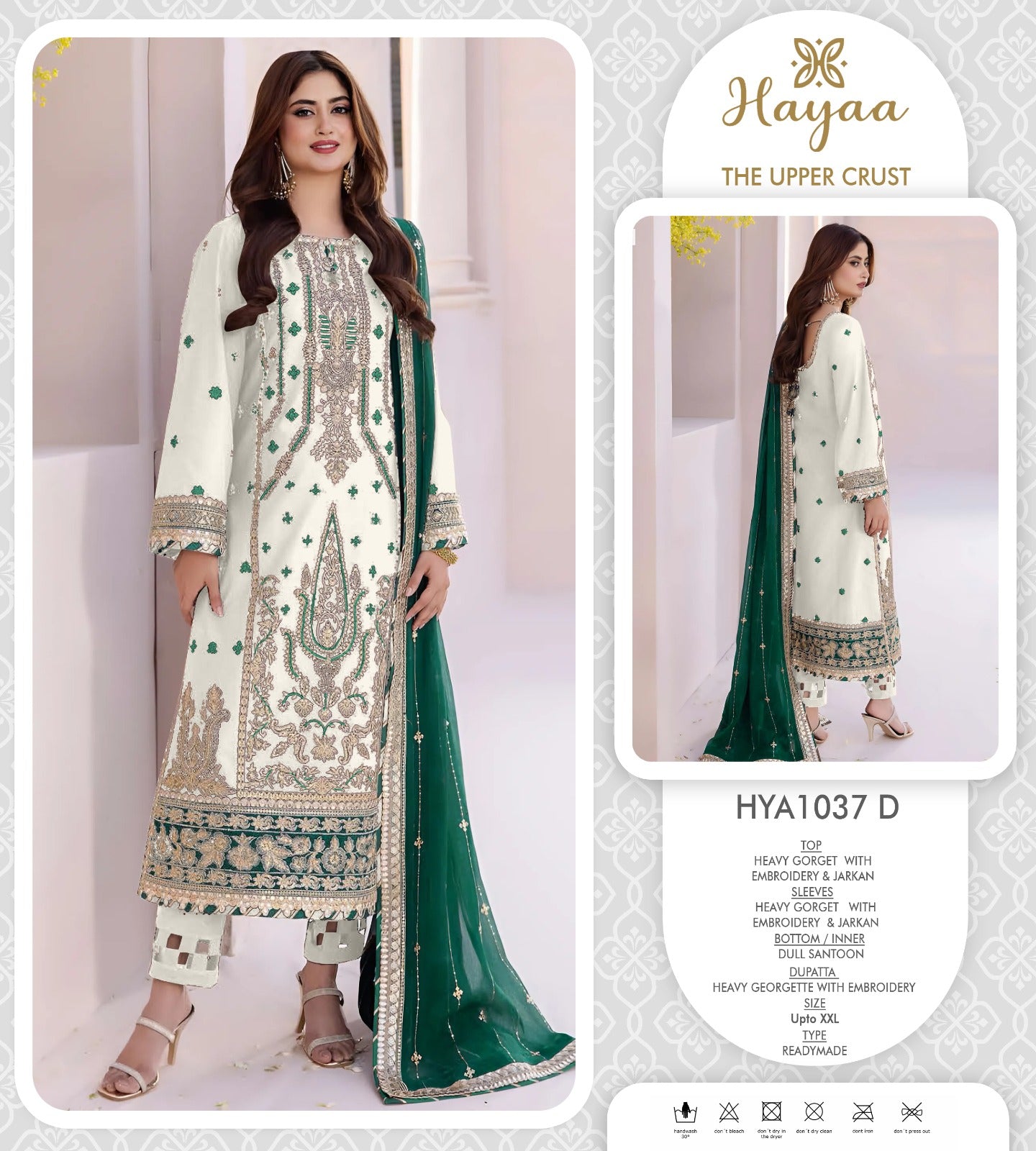 Hya 1037 Safa Creation Georgette Pakistani Readymade Suits Exporter Ahmedabad