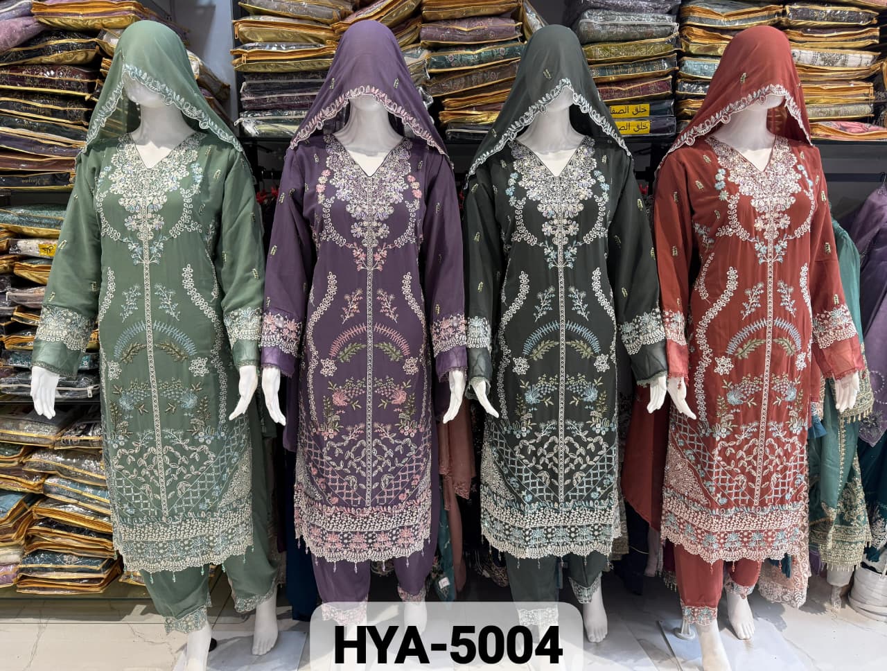 Hya 5004 Safa Creation Georgette Pakistani Readymade Suits Wholesaler Gujarat