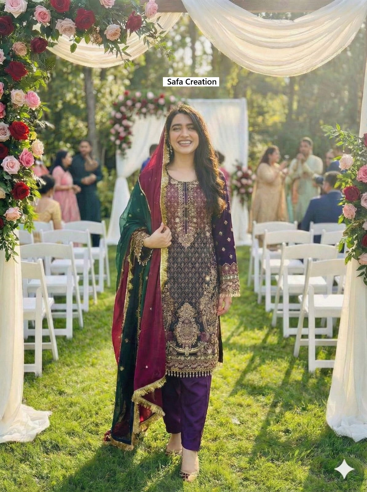 Hya 916 Safa Creation Georgette Pakistani Readymade Suits Supplier