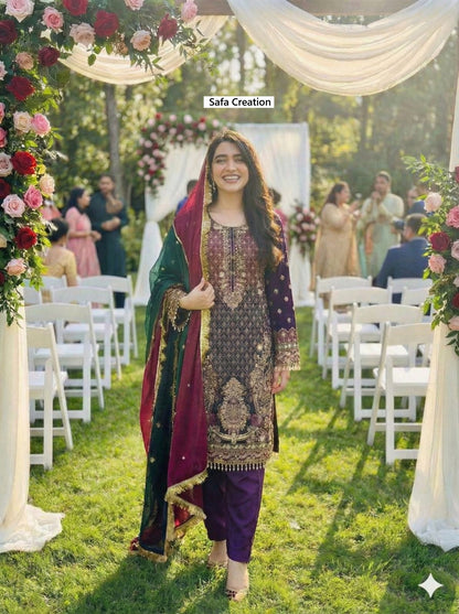 Hya 916 Safa Creation Georgette Pakistani Readymade Suits Supplier