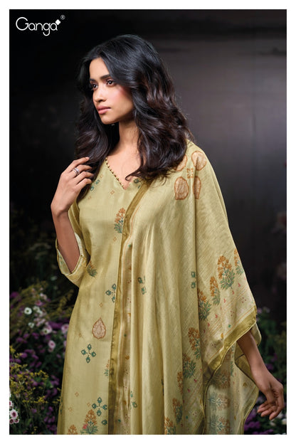 Hyanci 3924 Ganga Russian Silk Plazzo Style Suits Supplier Gujarat