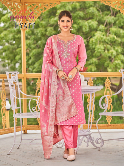 Hyatt 120326 Aanchi Shimmer Readymade Pant Style Suits Wholesale