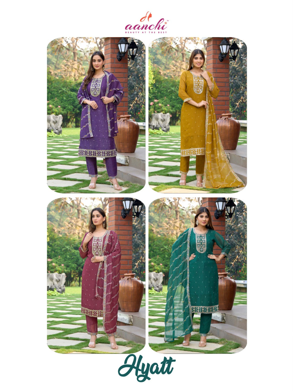 Hyatt Aanchi Readymade Pant Style Suits Manufacturer Ahmedabad