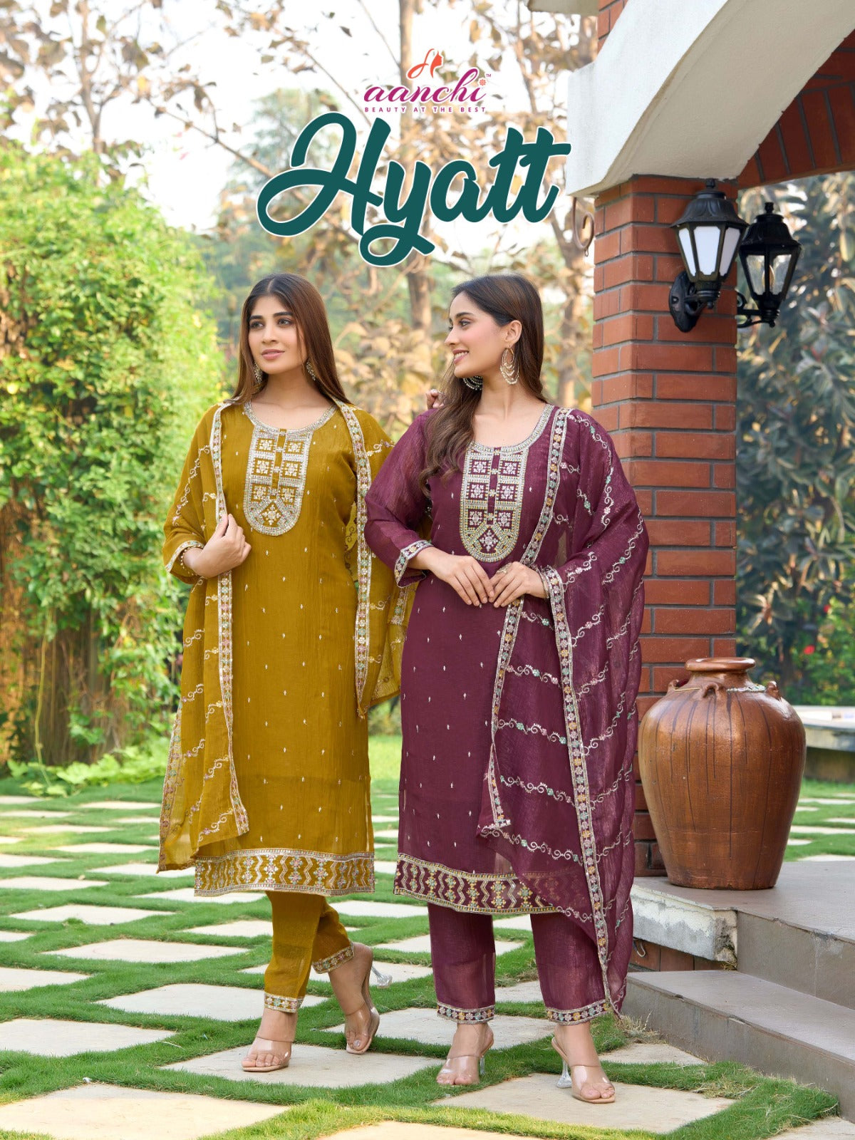 Hyatt Aanchi Readymade Pant Style Suits Manufacturer Ahmedabad