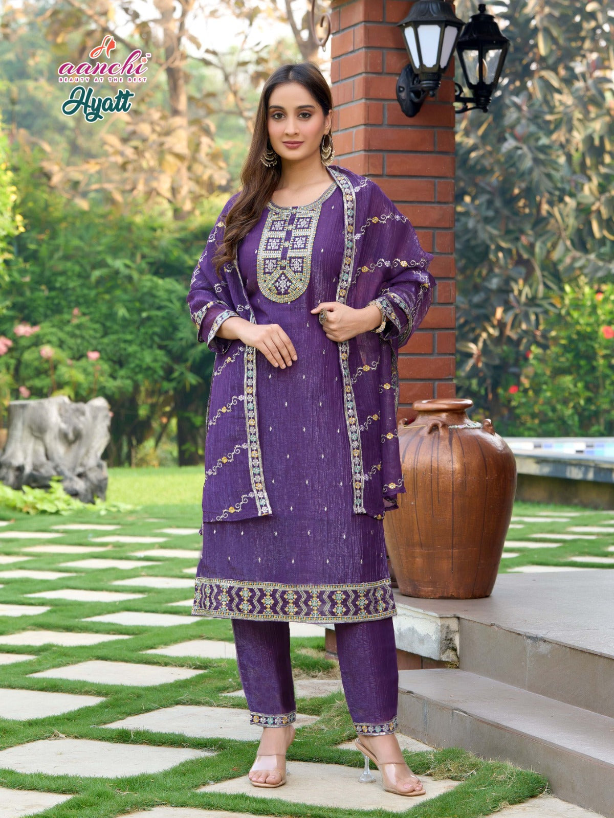 Hyatt Aanchi Readymade Pant Style Suits Manufacturer Ahmedabad