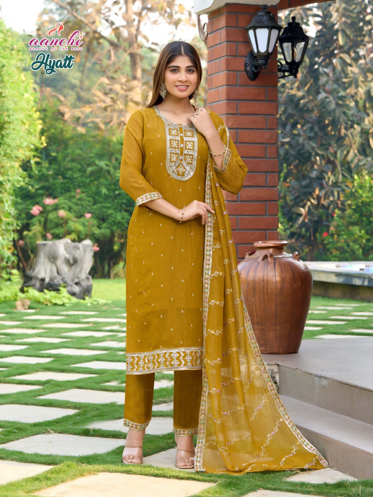 Hyatt Aanchi Readymade Pant Style Suits Manufacturer Ahmedabad