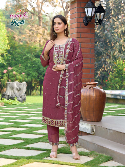 Hyatt Aanchi Readymade Pant Style Suits Manufacturer Ahmedabad