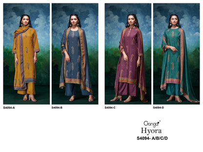 Hyora 4094 Ganga Pashmina Suits Manufacturer