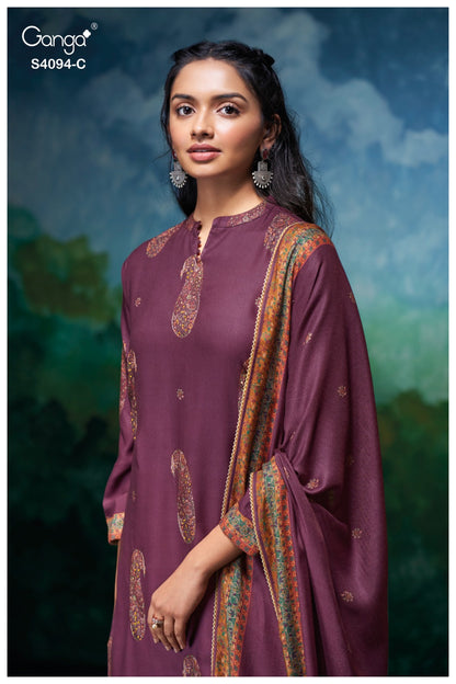 Hyora 4094 Ganga Pashmina Suits Manufacturer