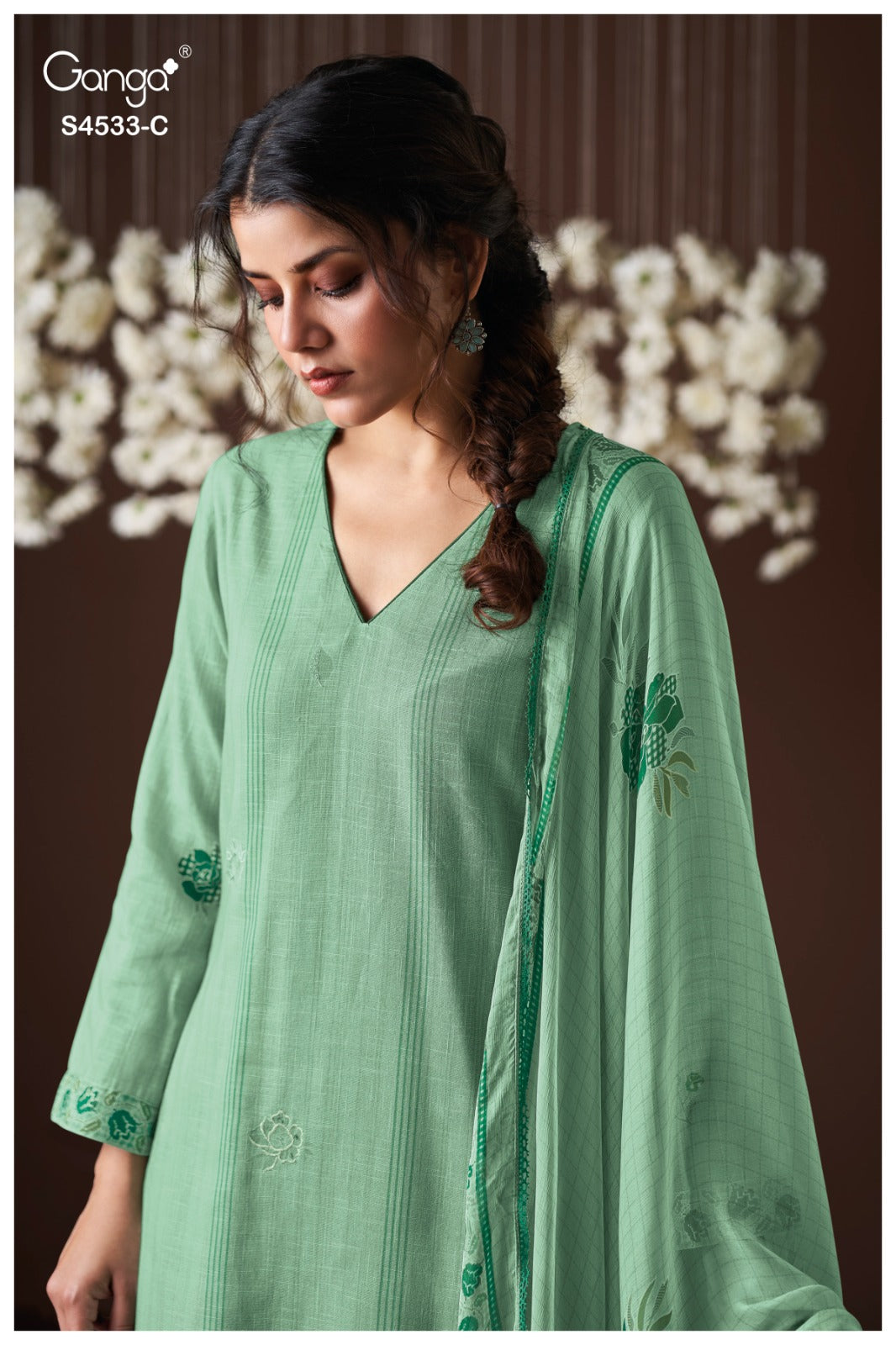 Hysra 4533 Ganga Lilen Plazzo Style Suits Manufacturer