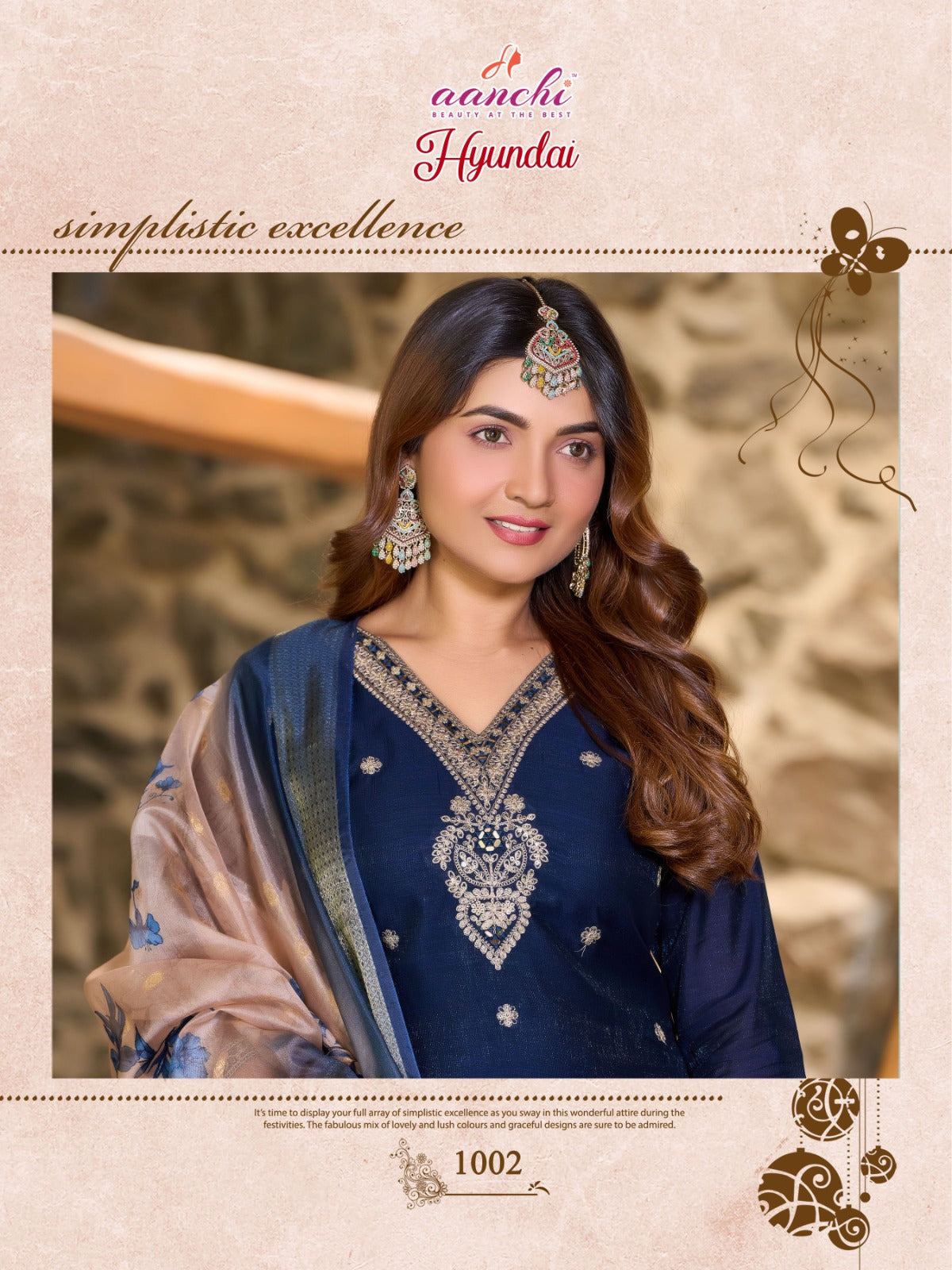 Hyundai Aanchi Vichitra Readymade Pant Style Suits Wholesaler Ahmedabad