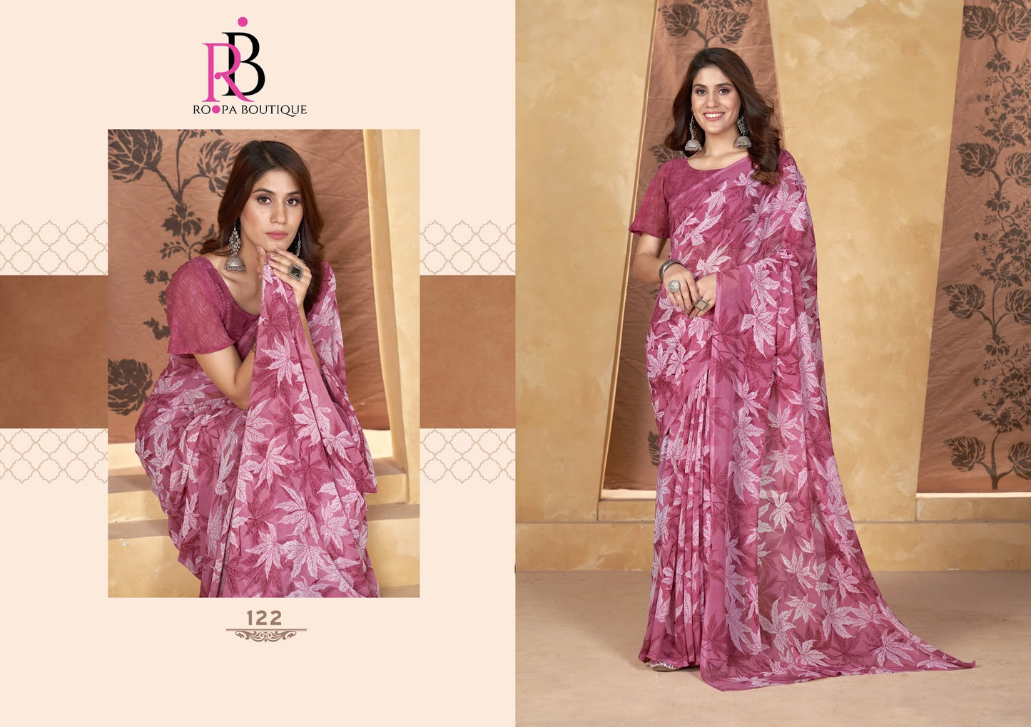 Zeeya Radhika Vol 6 Roopa Boutique Weightless Sarees Exporter Ahmedabad