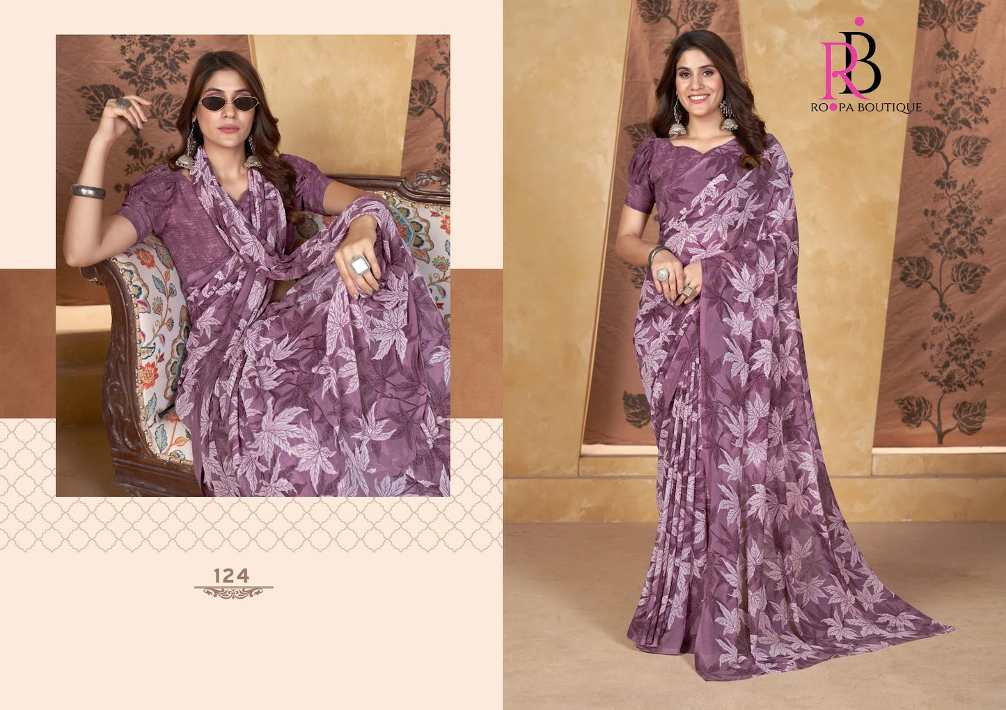 Zeeya Radhika Vol 6 Roopa Boutique Weightless Sarees Exporter Ahmedabad