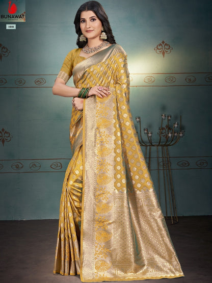 Shourya Silk 1001 To 1006 Bunawat Silk Sarees Wholesaler India