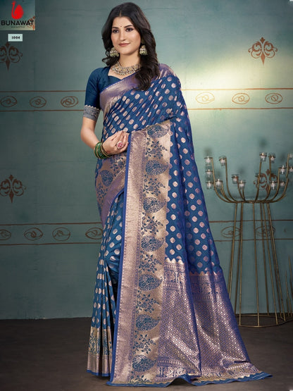 Shourya Silk 1001 To 1006 Bunawat Silk Sarees Wholesaler India