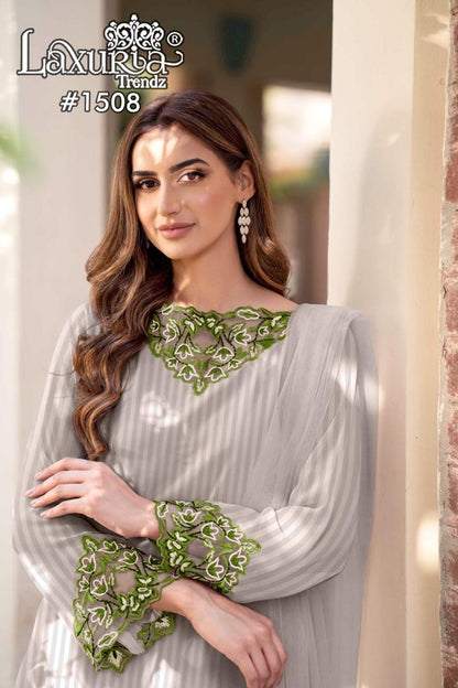 1508 Laxuria Trendz Georgette Pakistani Readymade Suits Wholesaler