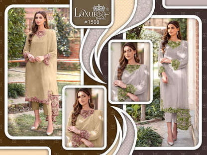 1508 Laxuria Trendz Georgette Pakistani Readymade Suits Wholesaler