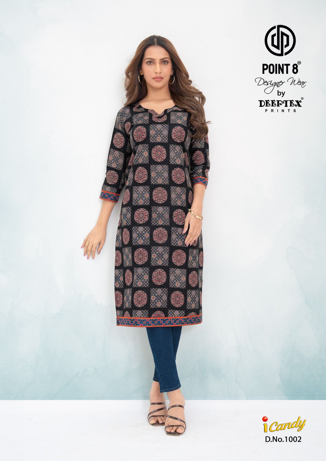 I Candy Vol 1 Point 8 Deeptex Prints Cotton Knee Length Kurtis Exporter