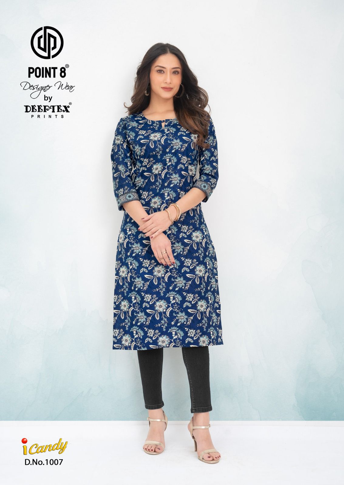 I Candy Vol 1 Point 8 Deeptex Prints Cotton Knee Length Kurtis