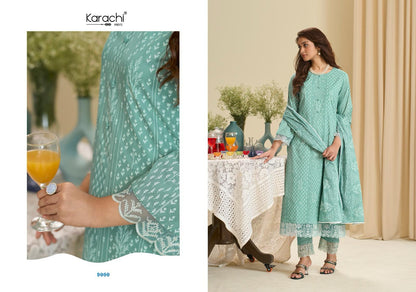 Ibaadat 2 Karachi Prints Cotton Lawn Pant Style Suits Supplier Ahmedabad