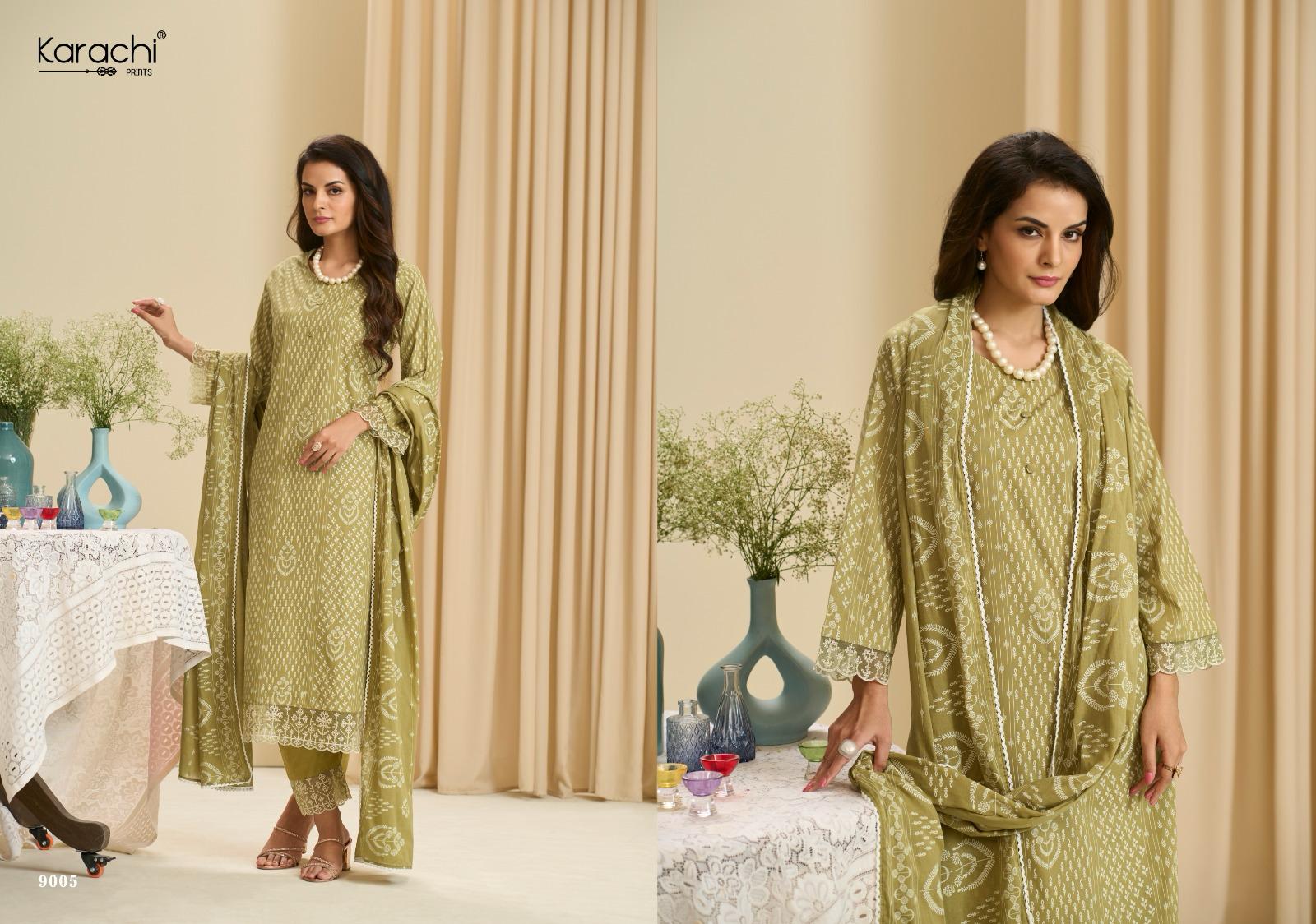 Ibaadat 2 Karachi Prints Cotton Lawn Pant Style Suits Supplier Ahmedabad