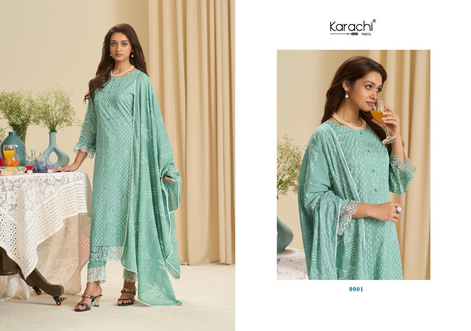 Ibaadat 2 Karachi Prints Cotton Lawn Pant Style Suits Supplier Ahmedabad