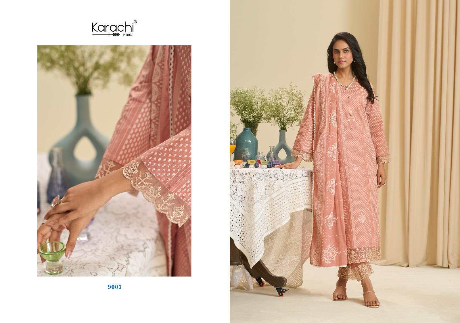 Ibaadat 2 Karachi Prints Cotton Lawn Pant Style Suits Supplier Ahmedabad