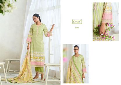Ibaadat 3 Kesar Cotton Lawn Karachi Salwar Suits Wholesale Price