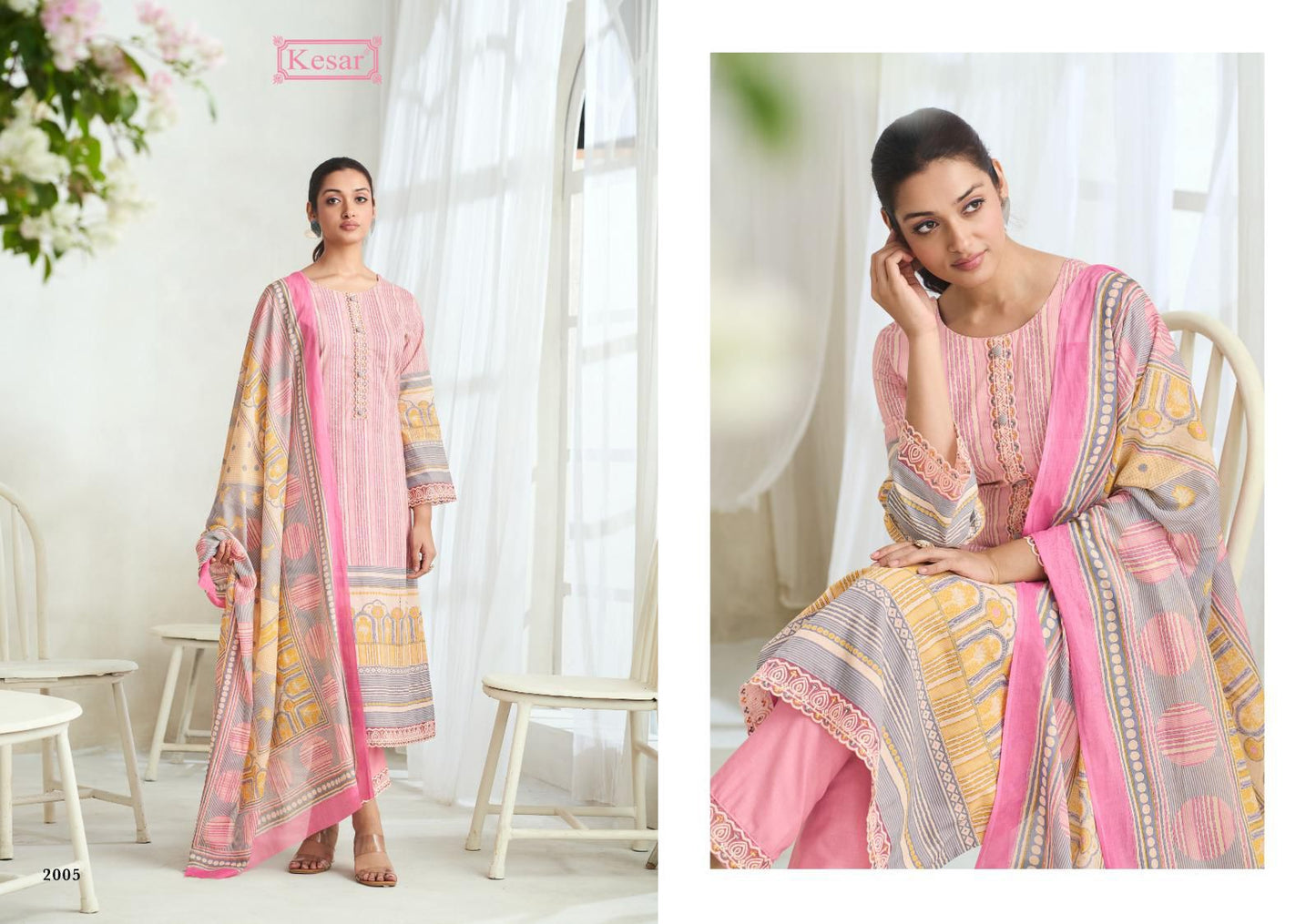 Ibaadat 3 Kesar Cotton Lawn Karachi Salwar Suits Wholesale Price