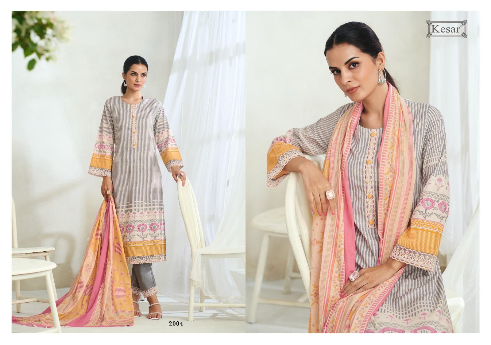 Ibaadat 3 Kesar Cotton Lawn Karachi Salwar Suits Wholesale Price