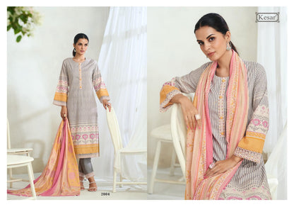 Ibaadat 3 Kesar Cotton Lawn Karachi Salwar Suits Wholesale Price